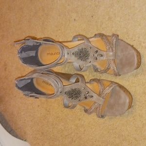 Strappy wedge sandals